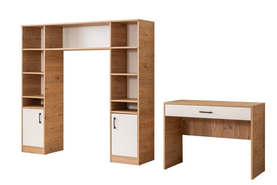 Deka Kitaplıklı Çalışma Masası - Ceviz