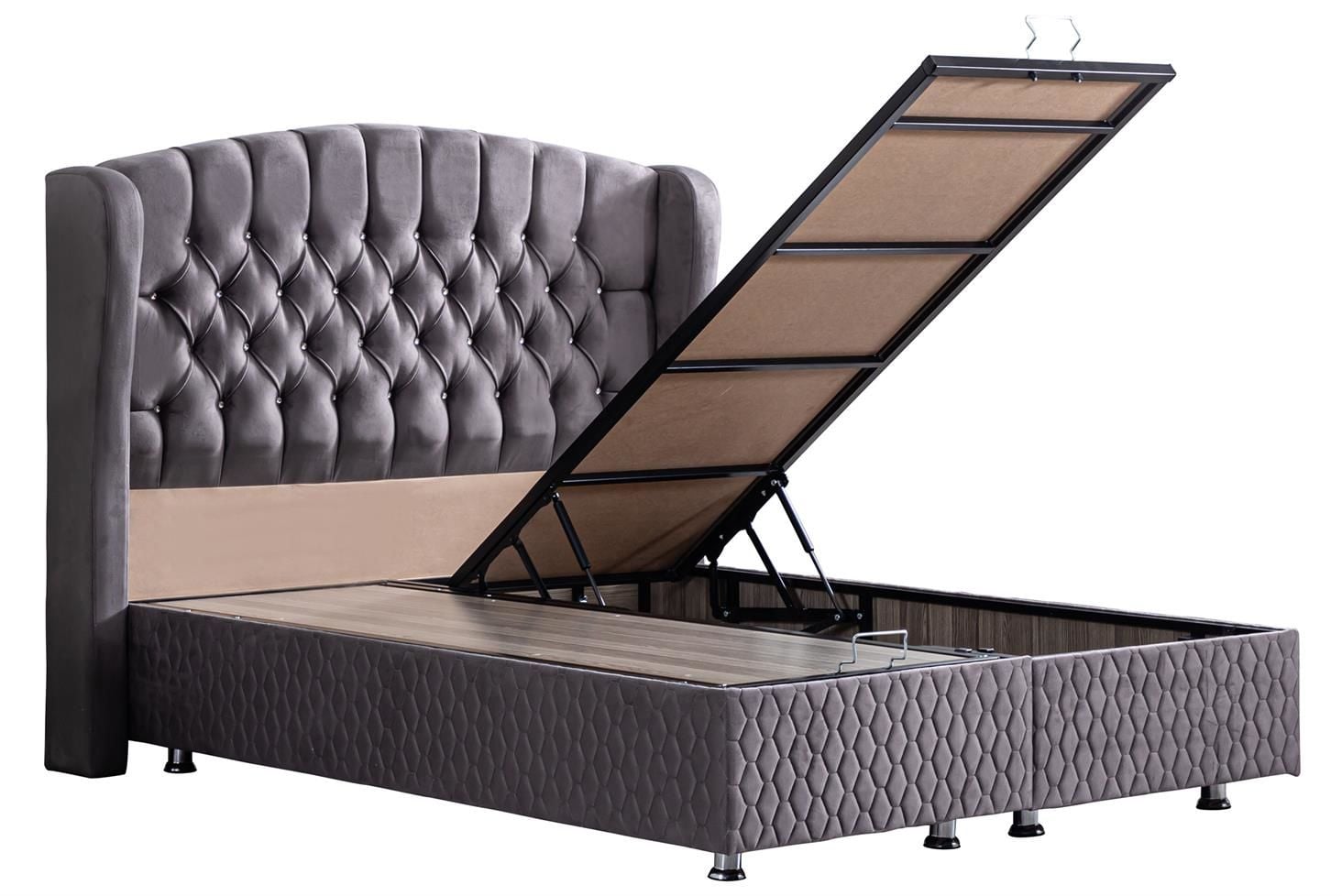 Nice Baza Başlık Seti 180 x 200 - Antrasit