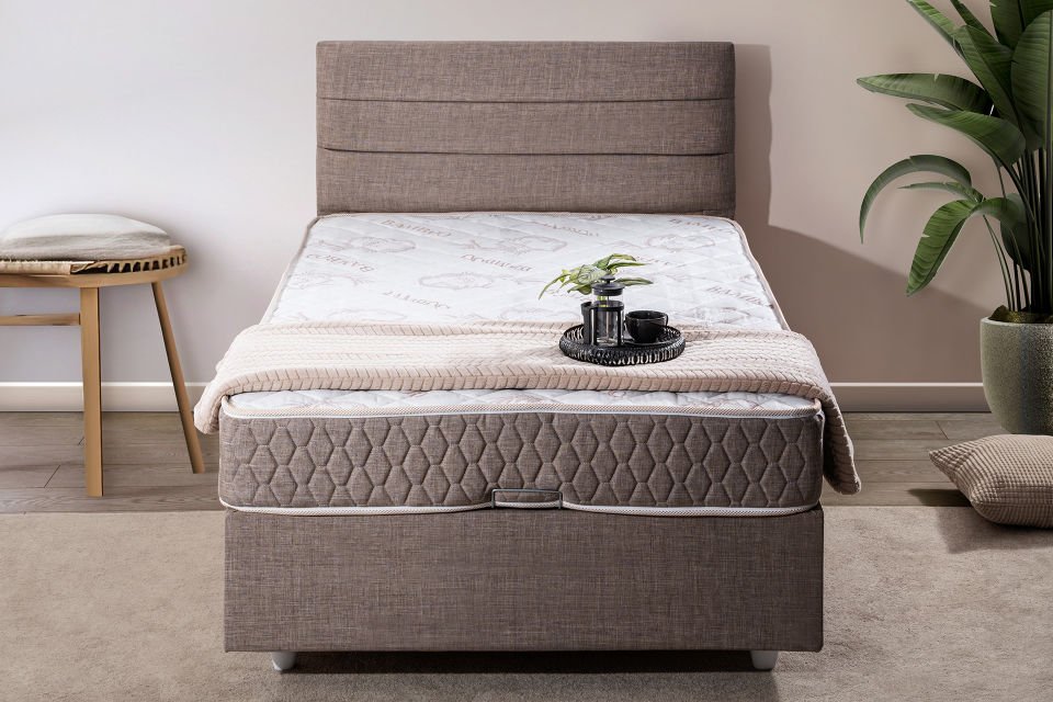 Sofia Baza Başlık Comfort Yatak Seti 90 x 190 - Kahve