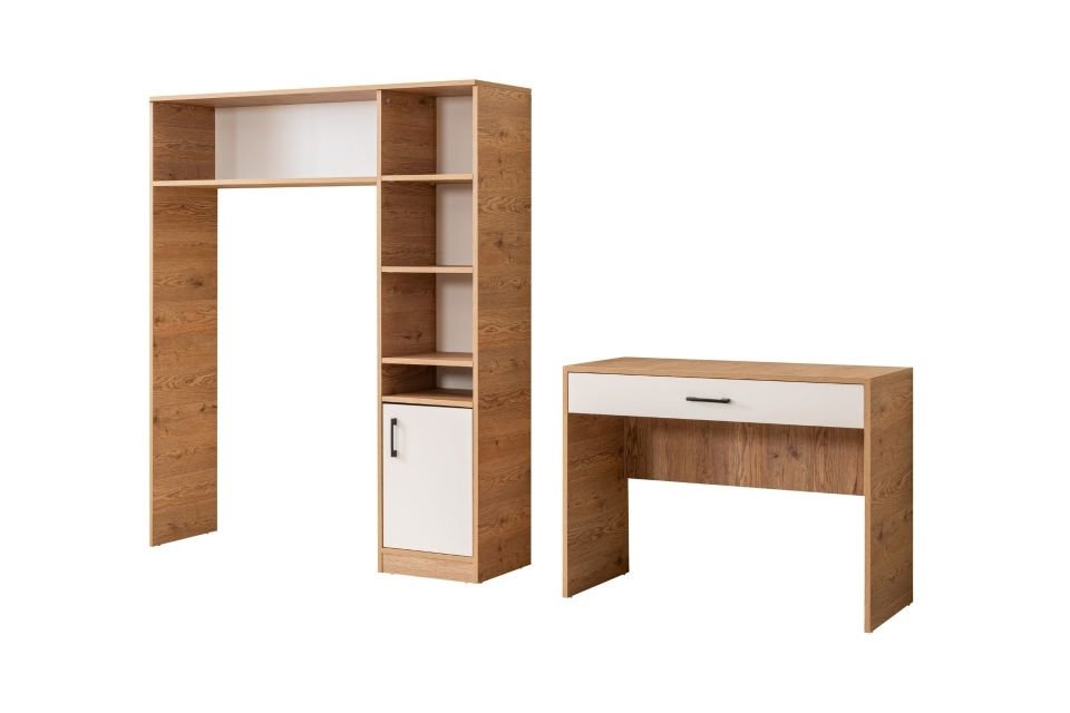 Deka Tek Kitaplıklı Çalışma Masası - Ceviz