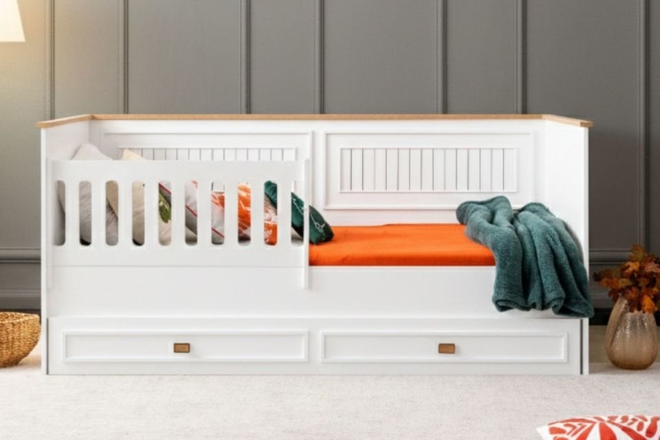 Zenit Yavrulu Karyola - Beyaz