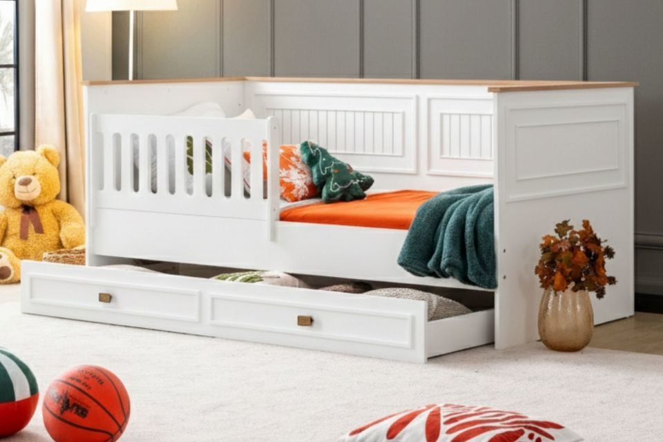 Zenit Yavrulu Karyola - Beyaz