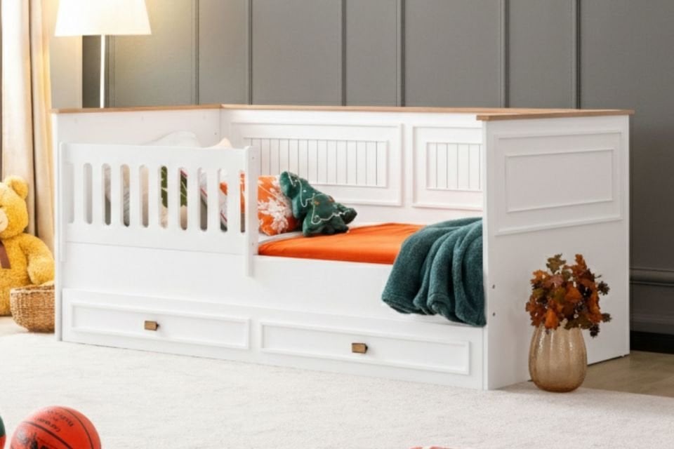 Zenit Yavrulu Karyola - Beyaz