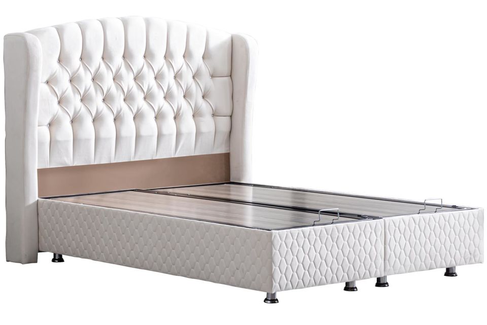 Nice Baza Başlık Real Pedli Seti 90 x 190 - Krem