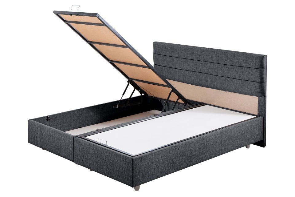 Sofia Çift Kişilik Baza Başlık Letto Yatak Seti 150 x 200 - Antrasit