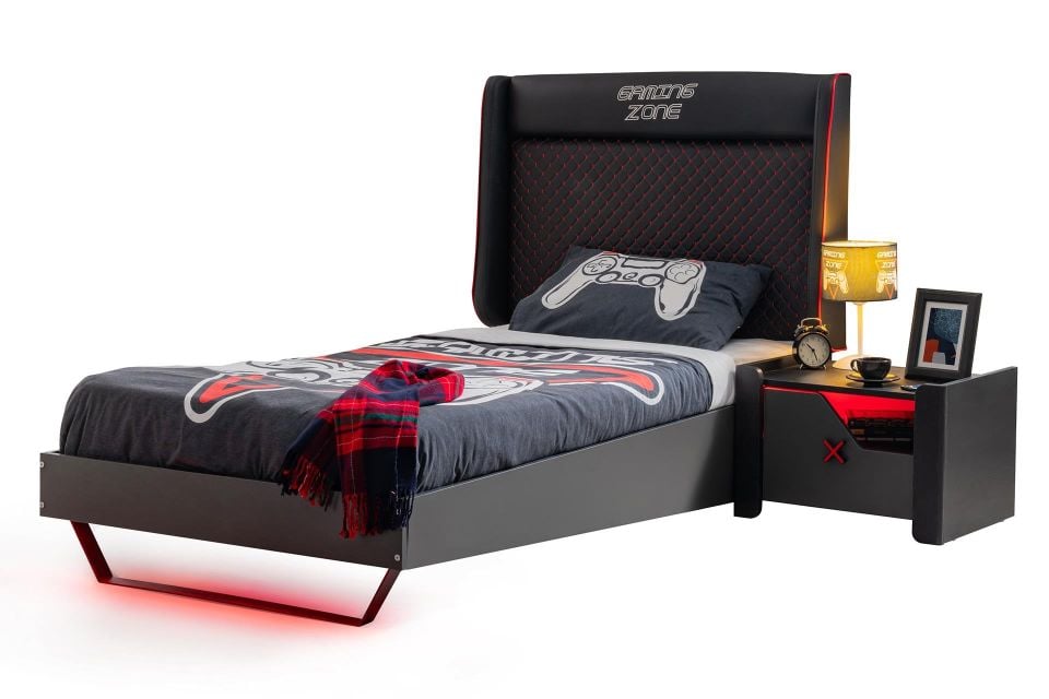 Gamer Deri Başlıklı Karyola