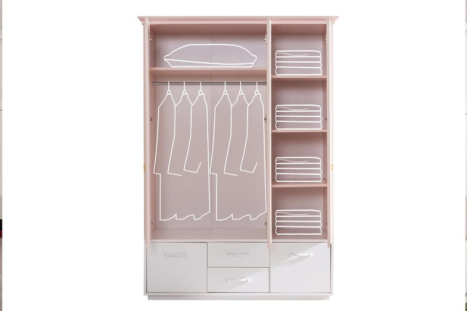 Rosa 3 Kapaklı Dolap