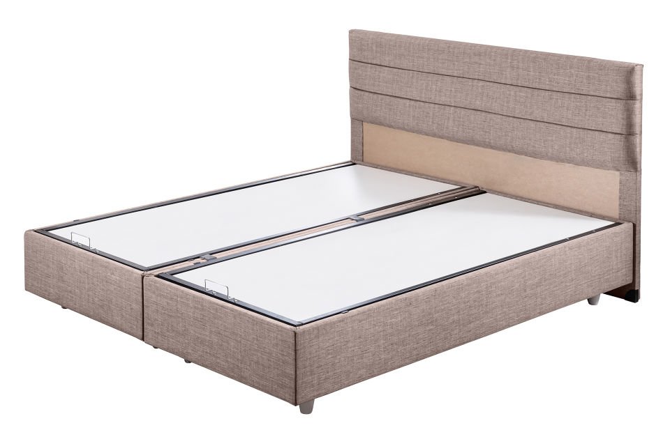Sofia Çift Kişilik Baza Başlık Letto Yatak Seti 140 x 190 - Kahve