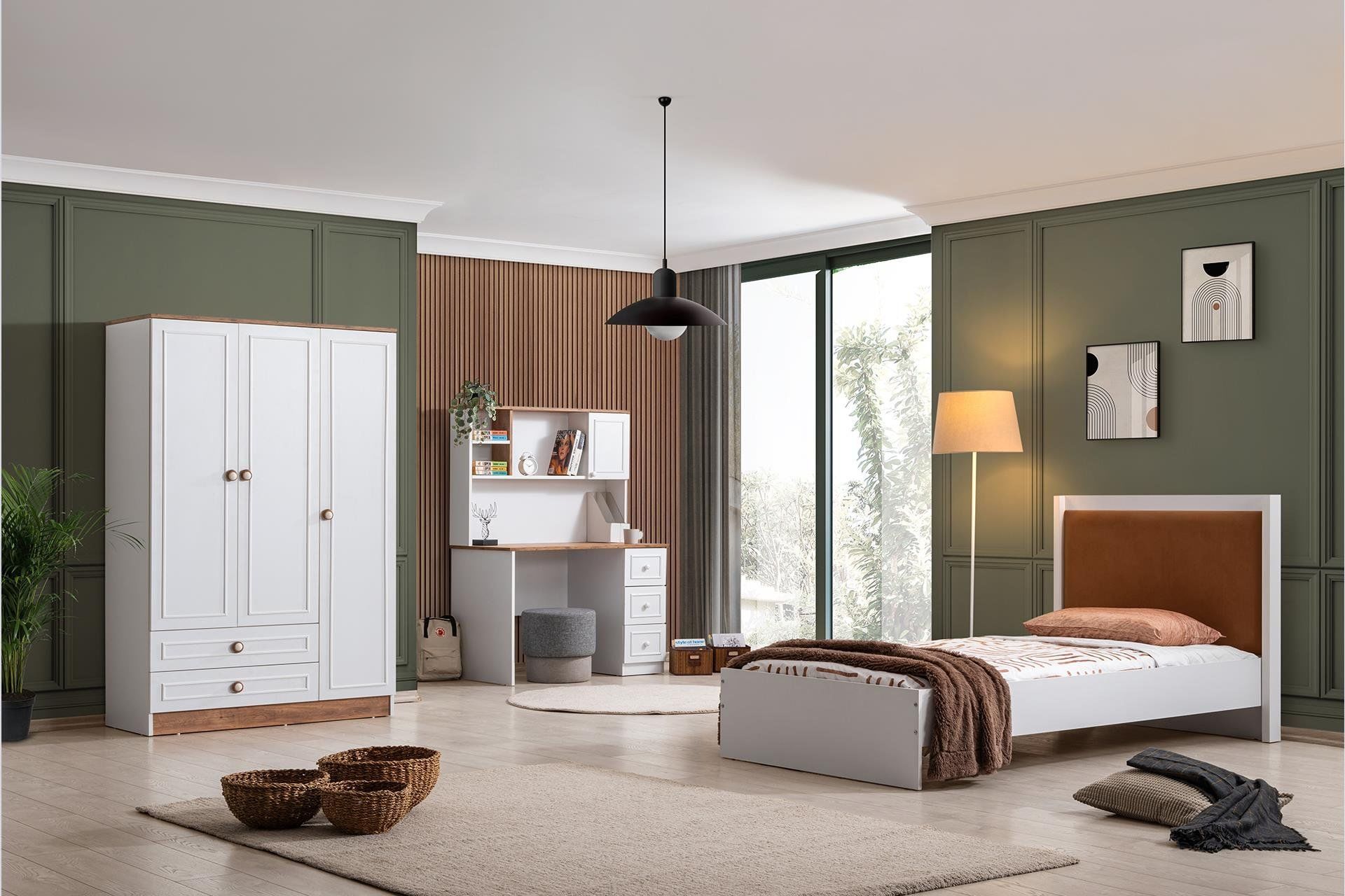 Beta Genç Odası - 3 Kapaklı Dolap, Karyola, Masa