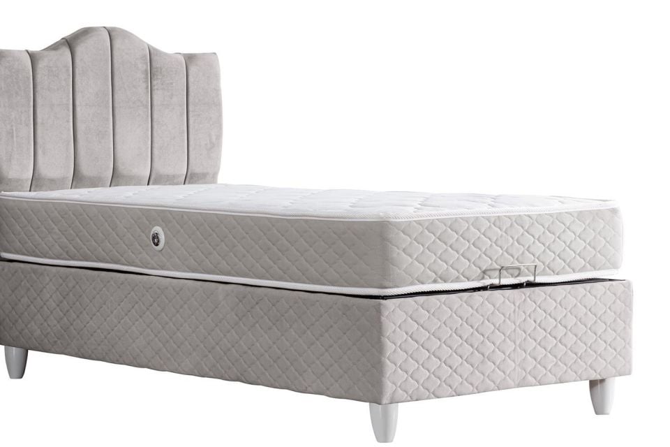 Trend Baza Başlık Letto Yatak Seti 90 x 200 - Gri