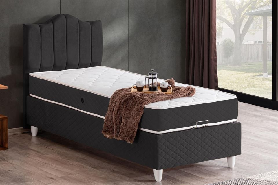 Trend Baza Başlık Letto Yatak Seti 90 x 200 - Antrasit