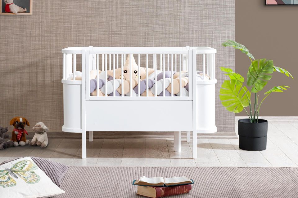 Bella Sallanabilir Büyüyen MDF Beşik Beyaz