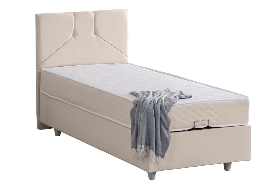 Wick Baza Başlık Letto Yatak Seti 90 x 200 - Krem