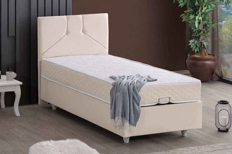 Wick Baza Başlık Letto Yatak Seti 120 x 200 - Krem