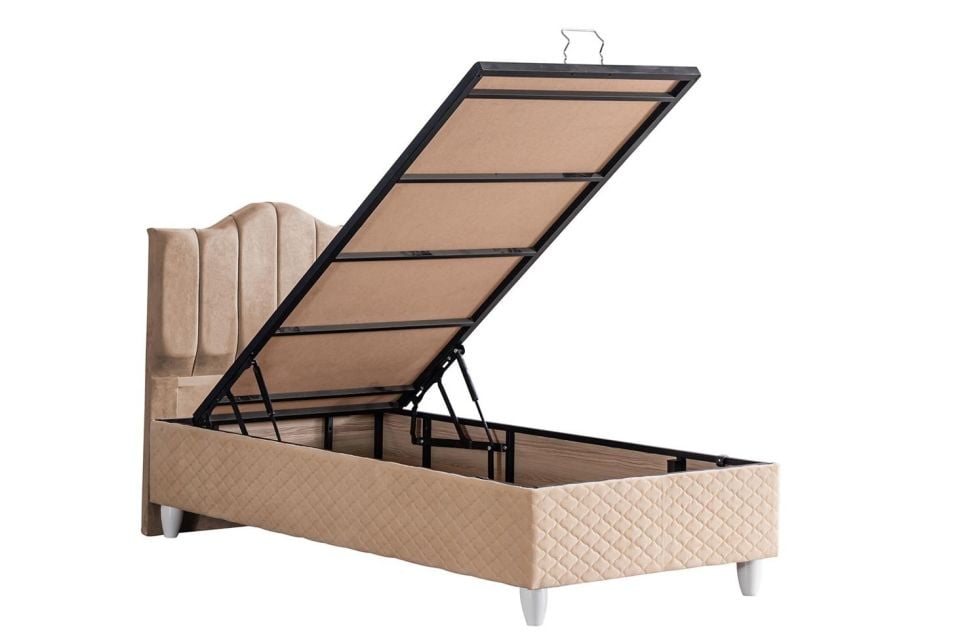 Trend Baza Başlık Letto Yatak Seti 90 x 190 - Bej