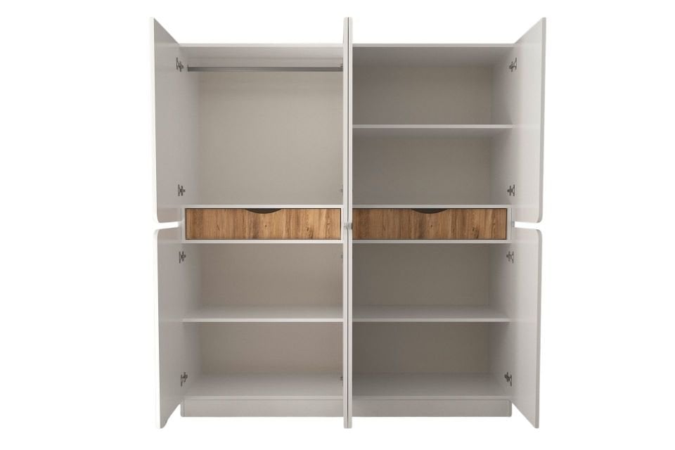 Katre 8 Kapaklı 2 Çekmeceli Ledli Dolap