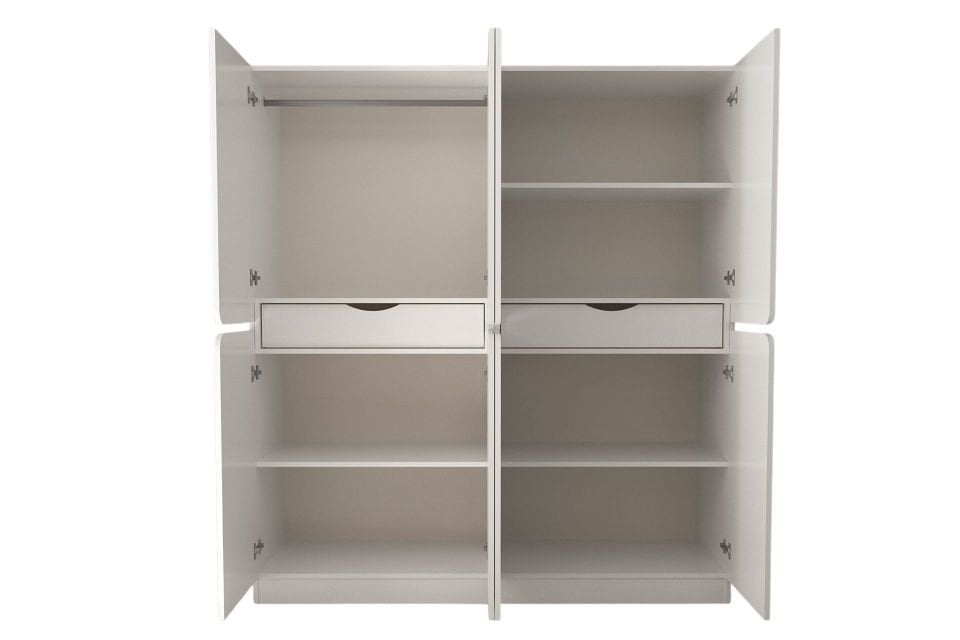 Katre 8 Kapaklı 2 Çekmeceli Ledli Dolap