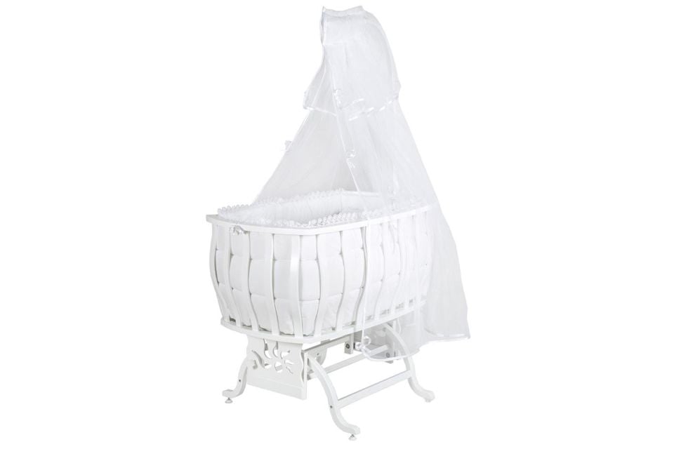 Otantik Sallanan Beşik Beyaz