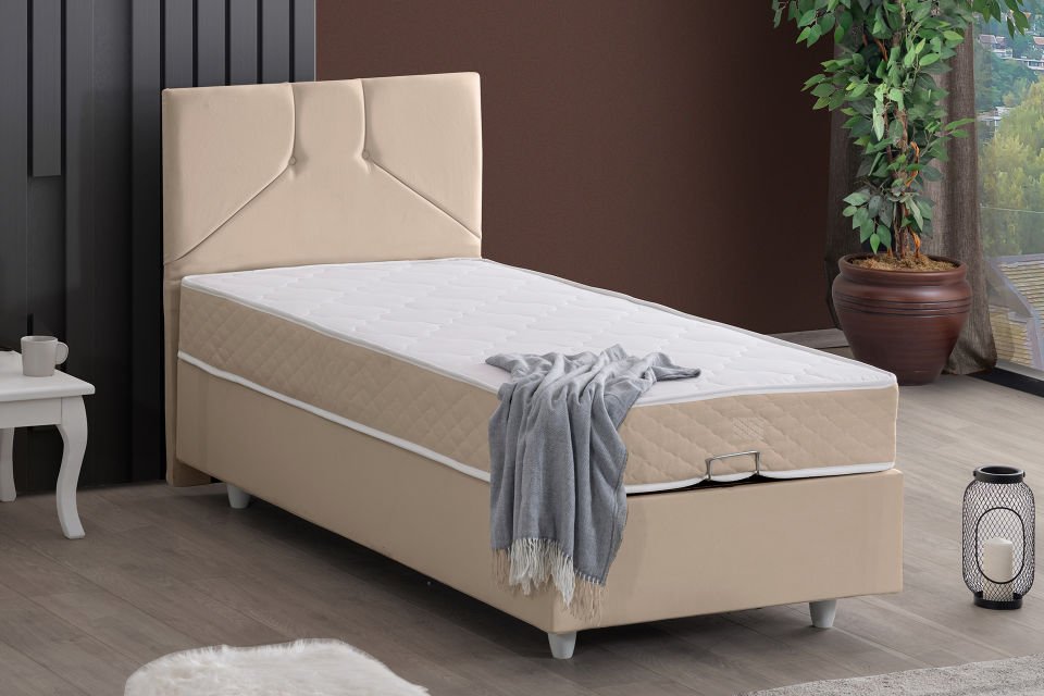 Wick Baza Başlık Letto Yatak Seti 120 x 200 - Bej
