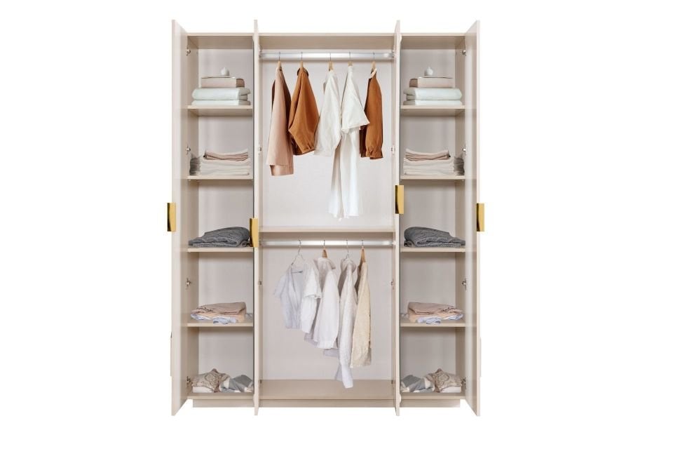 Velora 4 Kapaklı Aynalı Dolap