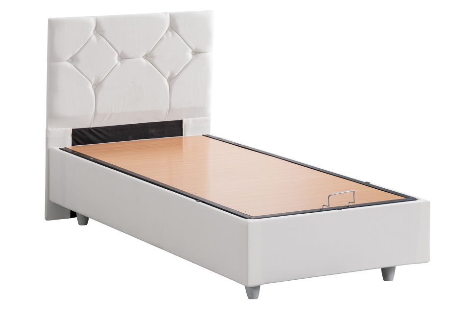 Glamis Baza Başlık Letto Yatak Seti 90 x 190 - Beyaz