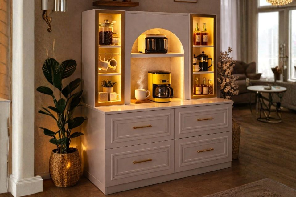 Valencia LED Aydınlatmalı Kahve Köşesi