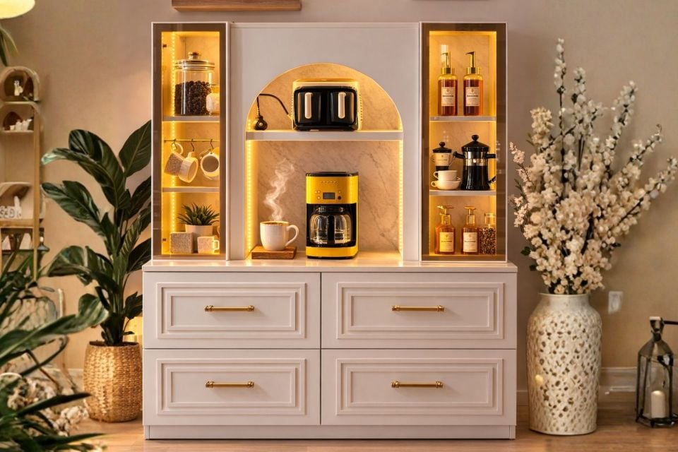 Valencia LED Aydınlatmalı Kahve Köşesi