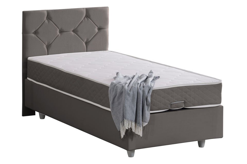 Glamis Baza Başlık Letto Yatak Seti 120 x 200 - Gri