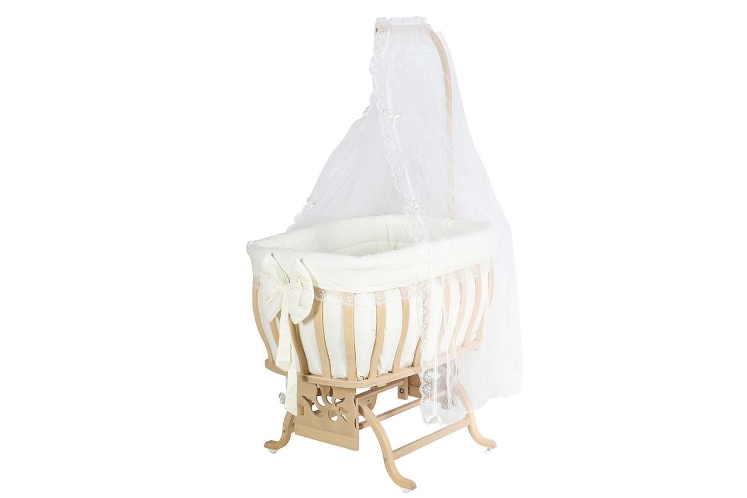 Fiyonklu MDF Sallanan Beşik Natural