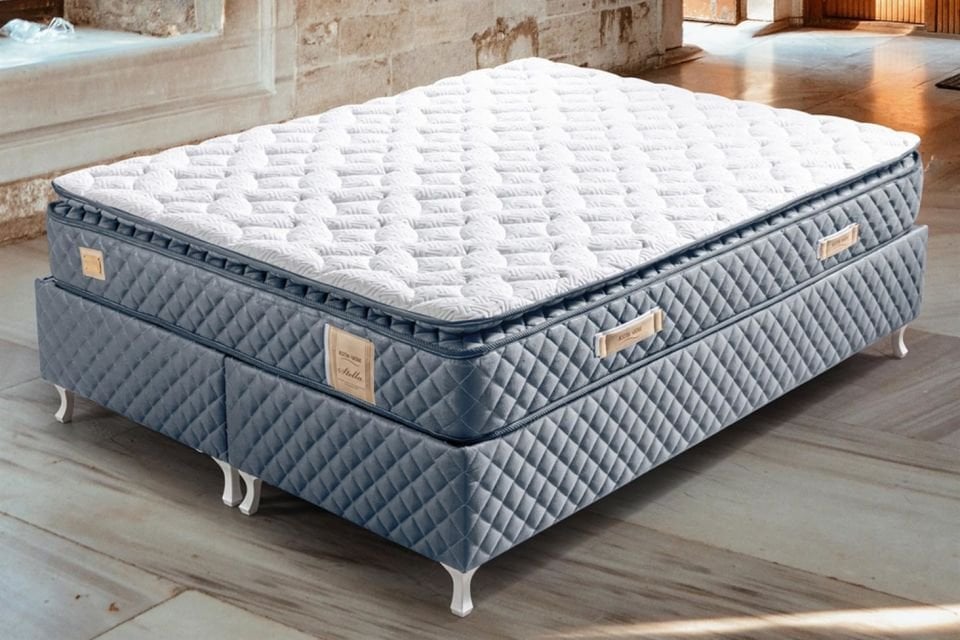 Stella Pedli Ortopedik Yaylı Yatak Açık Mavi - 150x200