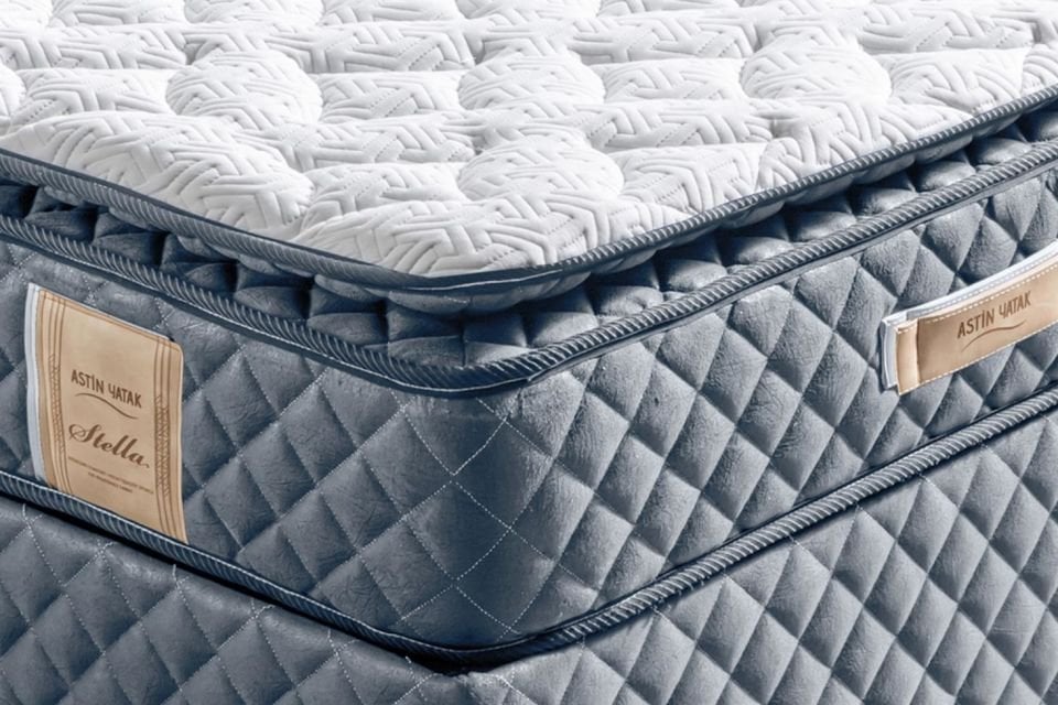 Stella Pedli Ortopedik Yaylı Yatak Açık Mavi - 160x200