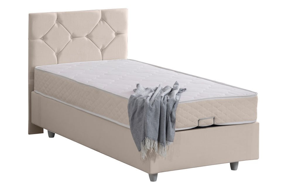 Glamis Baza Başlık Letto Yatak Seti 90 x 200 - Krem