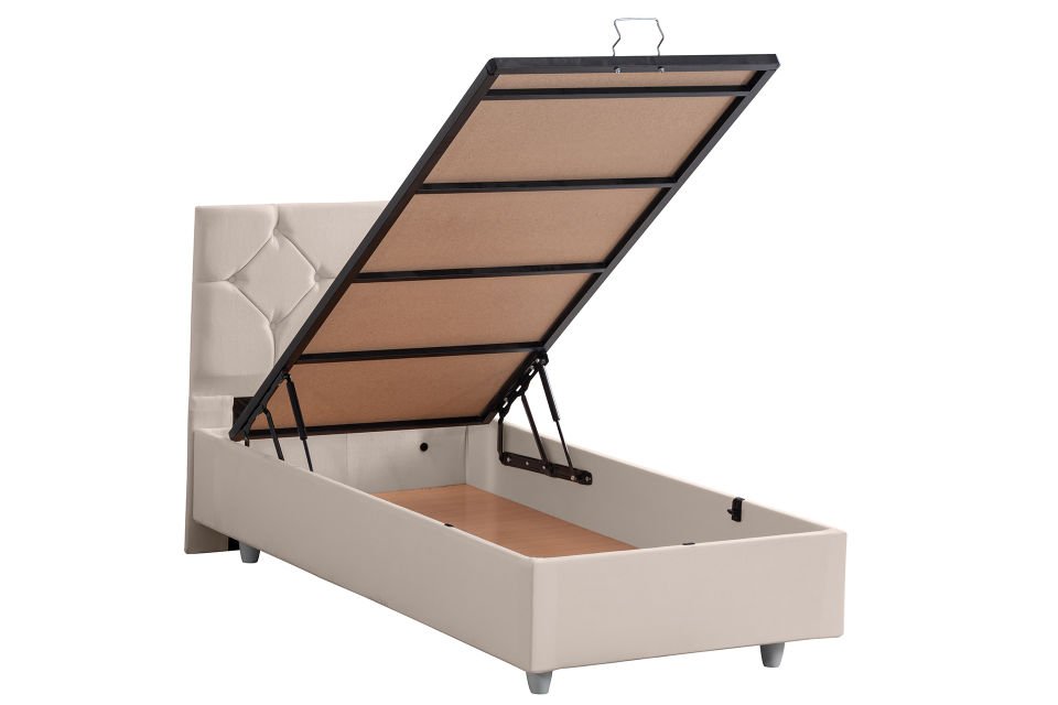 Glamis Baza Başlık Letto Yatak Seti 100 x 200 - Krem