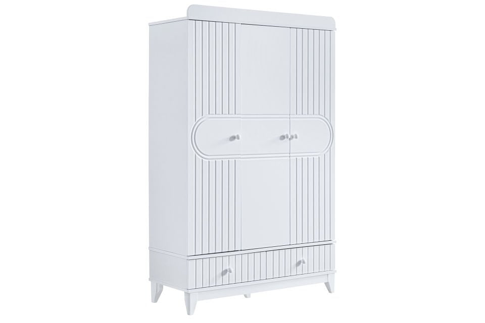 Klas 3 Kapaklı 2 Çekmeceli Dolap - Beyaz