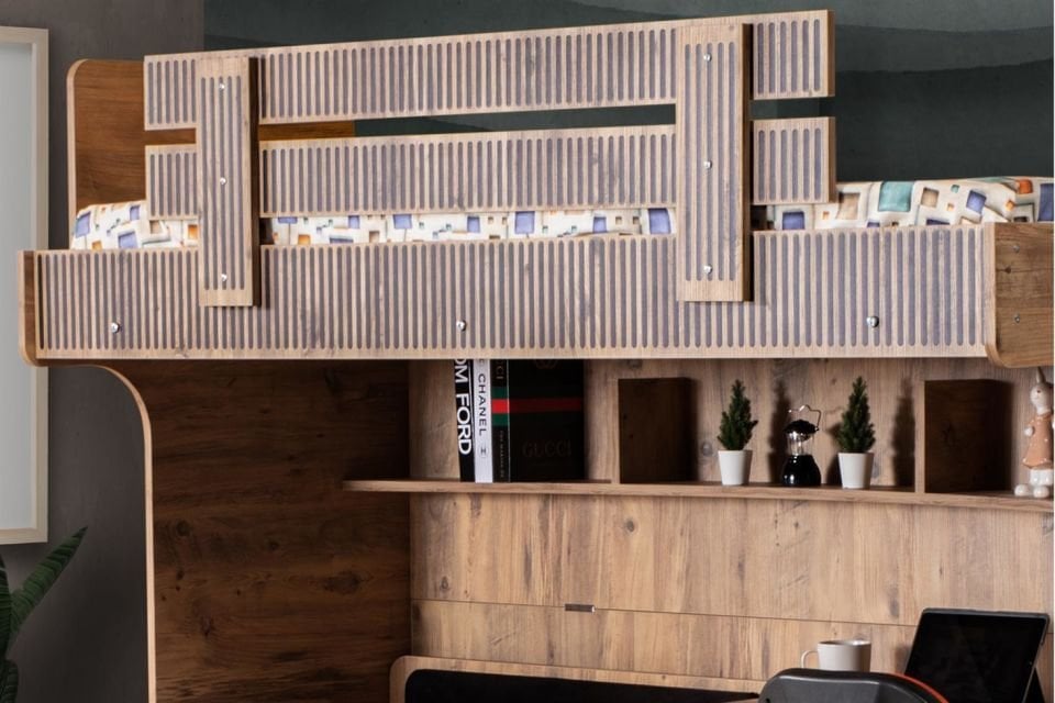 Natural Ranza 2 Kapaklı Dolap Masa