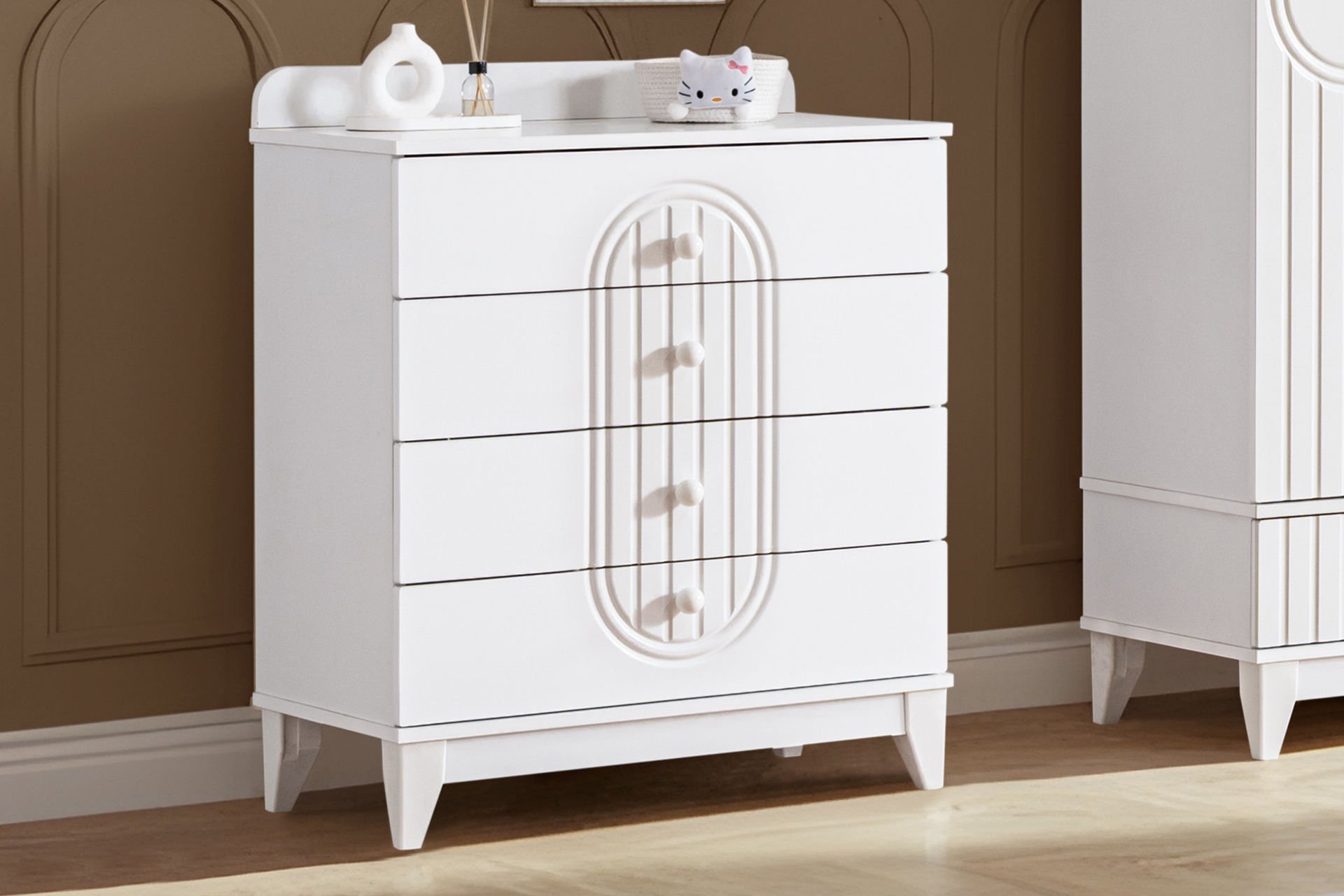 Klas 4 Çekmeceli Şifonyer - Beyaz