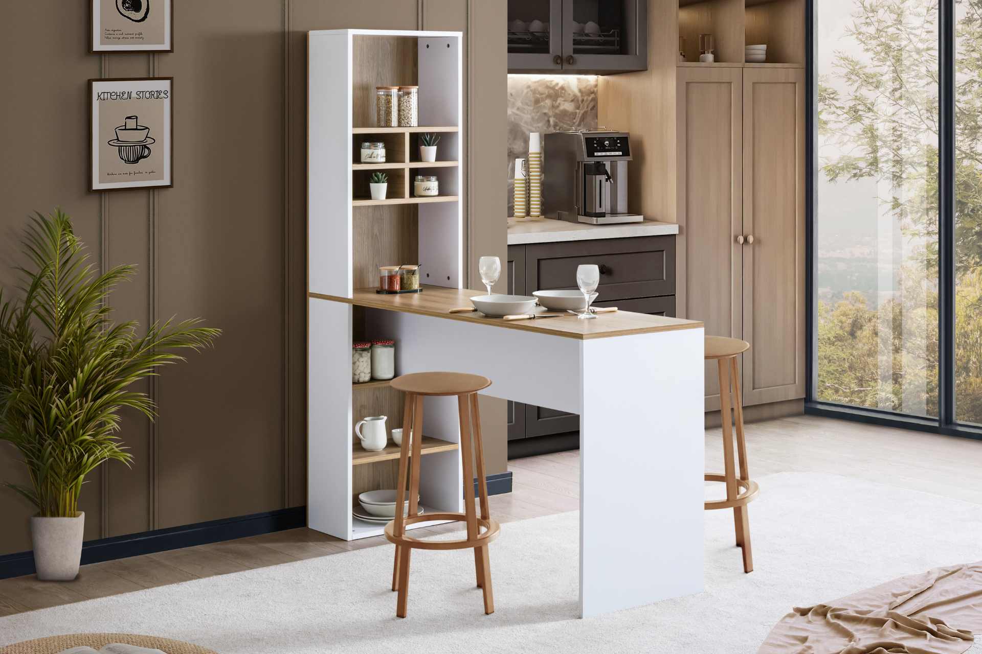 Blesk Nova Çok Amaçlı Raflı Bar Masası