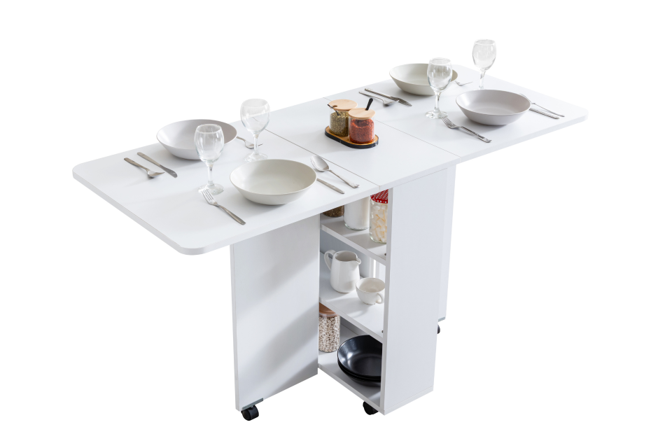 Blesk Katlanabilir Tekerlekli Çok Amaçlı Yemek Masası