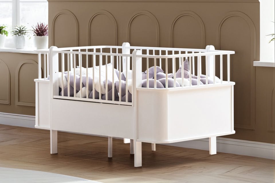 Dünya MDF Büyüyen Beşik 80x130 - Beyaz