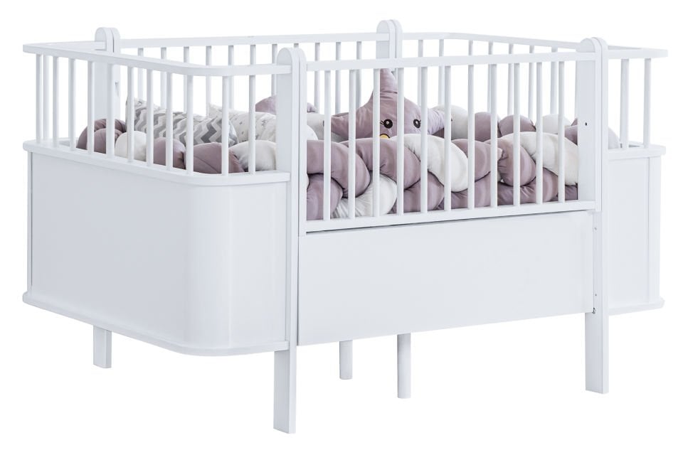 Dünya MDF Büyüyen Beşik 80x130 - Beyaz