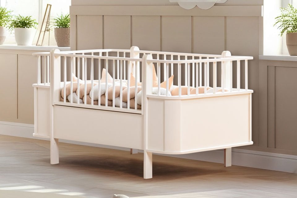 Dünya MDF Büyüyen Beşik 80x130 - Krem