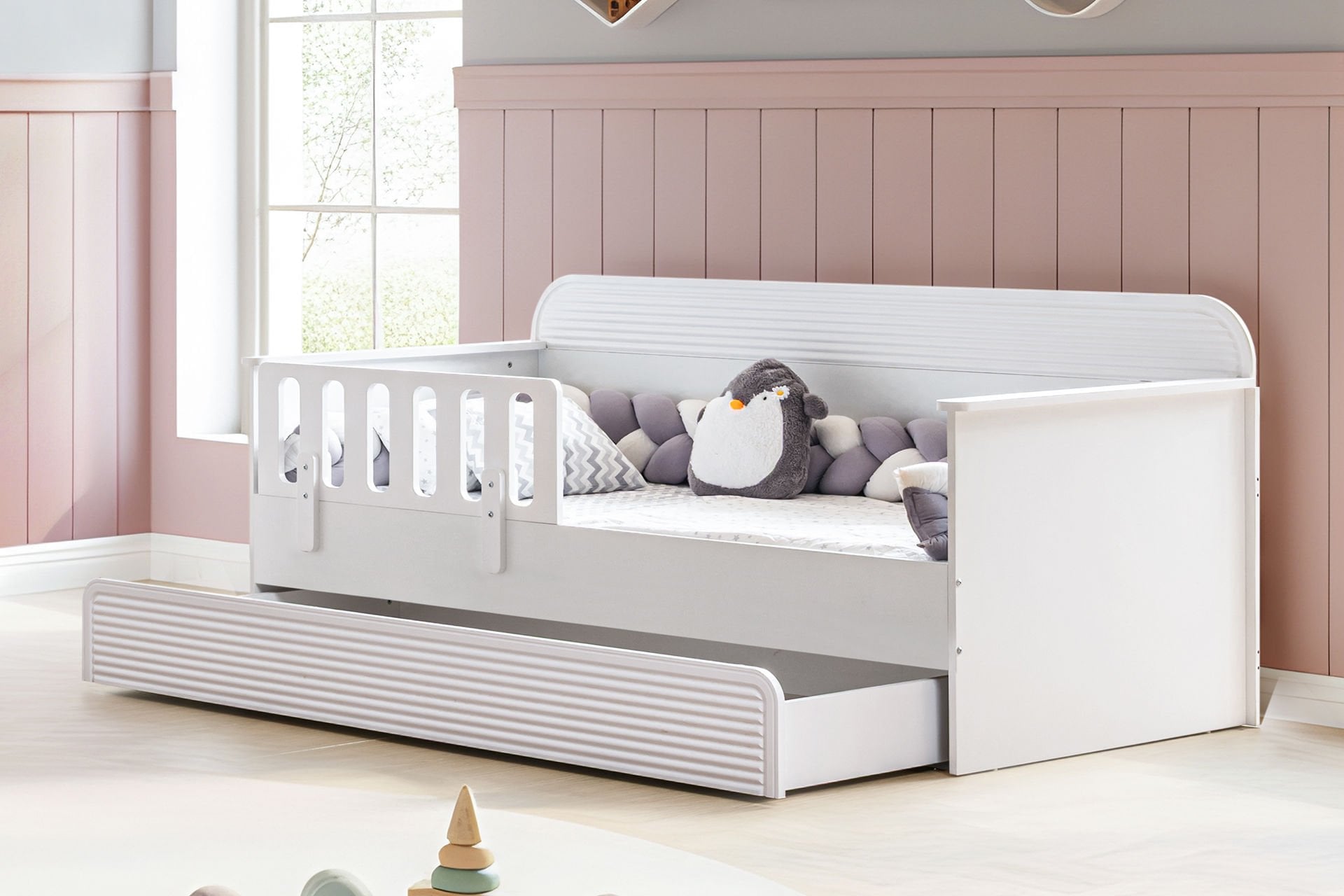 Vizyon Yavrulu Montessori Karyola - Beyaz