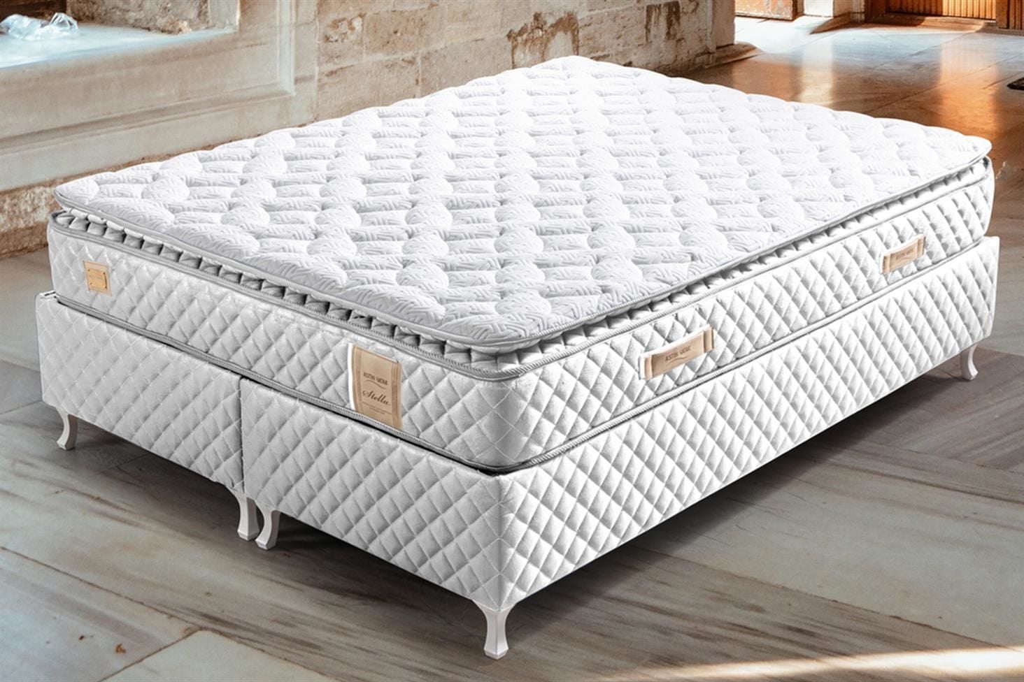 Stella Pedli Ortopedik Yaylı Yatak Beyaz - 180x200