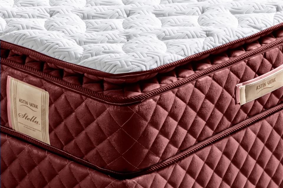 Stella Pedli Ortopedik Yaylı Yatak Bordo - 90x200