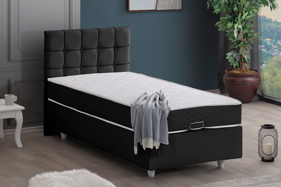 Tavira Baza Başlık Letto Yatak Seti 120 x 200 - Antrasit