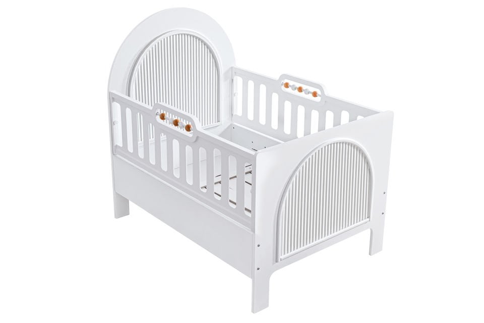 Athena MDF Büyüyen Beşik 90x130 - Beyaz