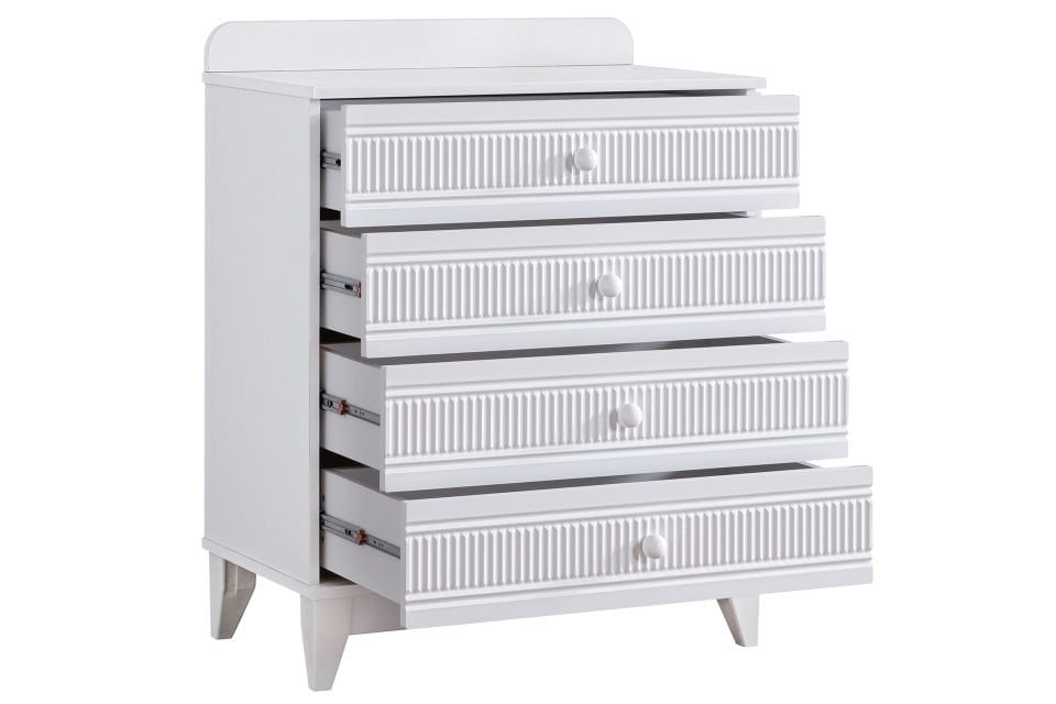 Bakü 4 Çekmeceli Şifonyer - Beyaz