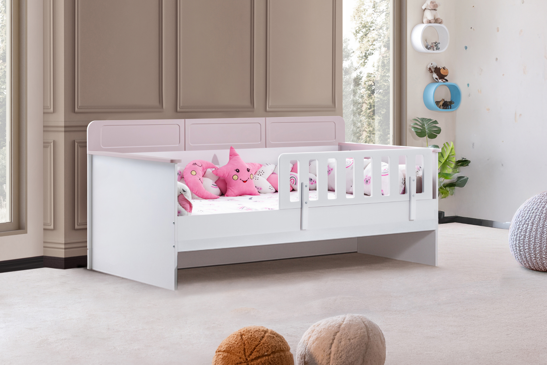 Mira Yavrulu Montessori Karyola - Yavrusuz Pembe