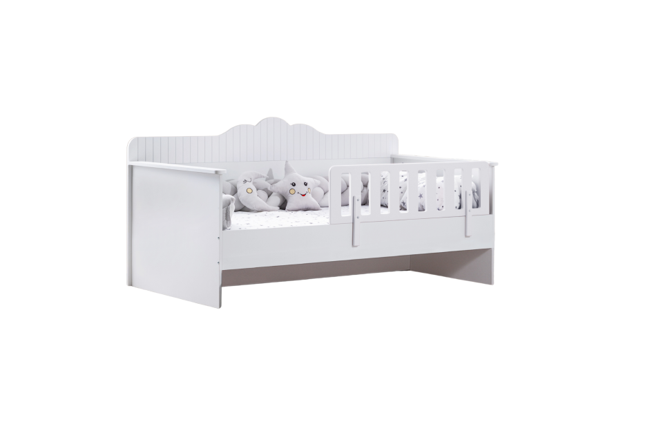 Flower Montessori Karyola - Yavrusuz Beyaz