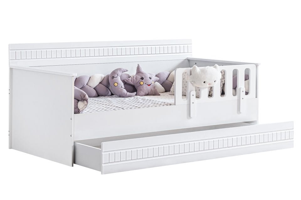 Bakü Yavrulu Montessori Karyola - Beyaz